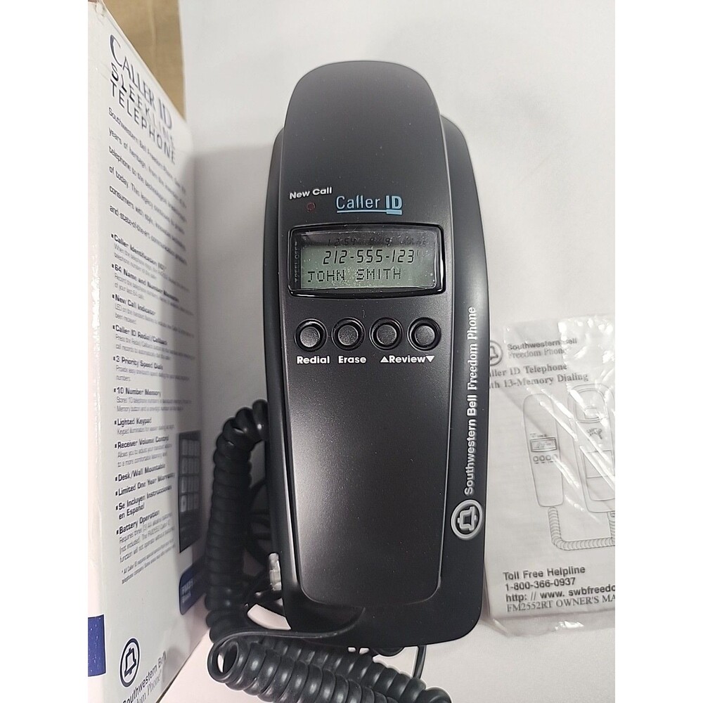 southwestern bell freedom phone caller id Black New In Box